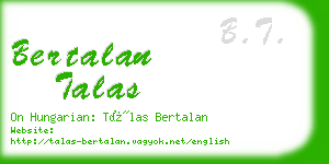 bertalan talas business card